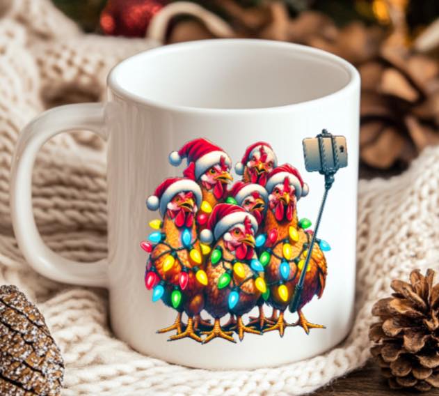 Poule de Noël selfie!