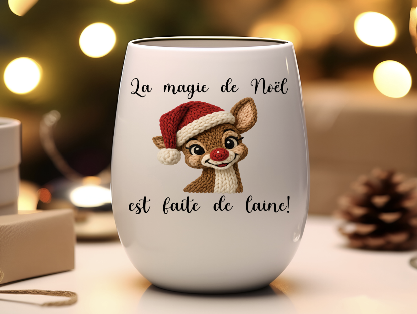 Petit renne de laine