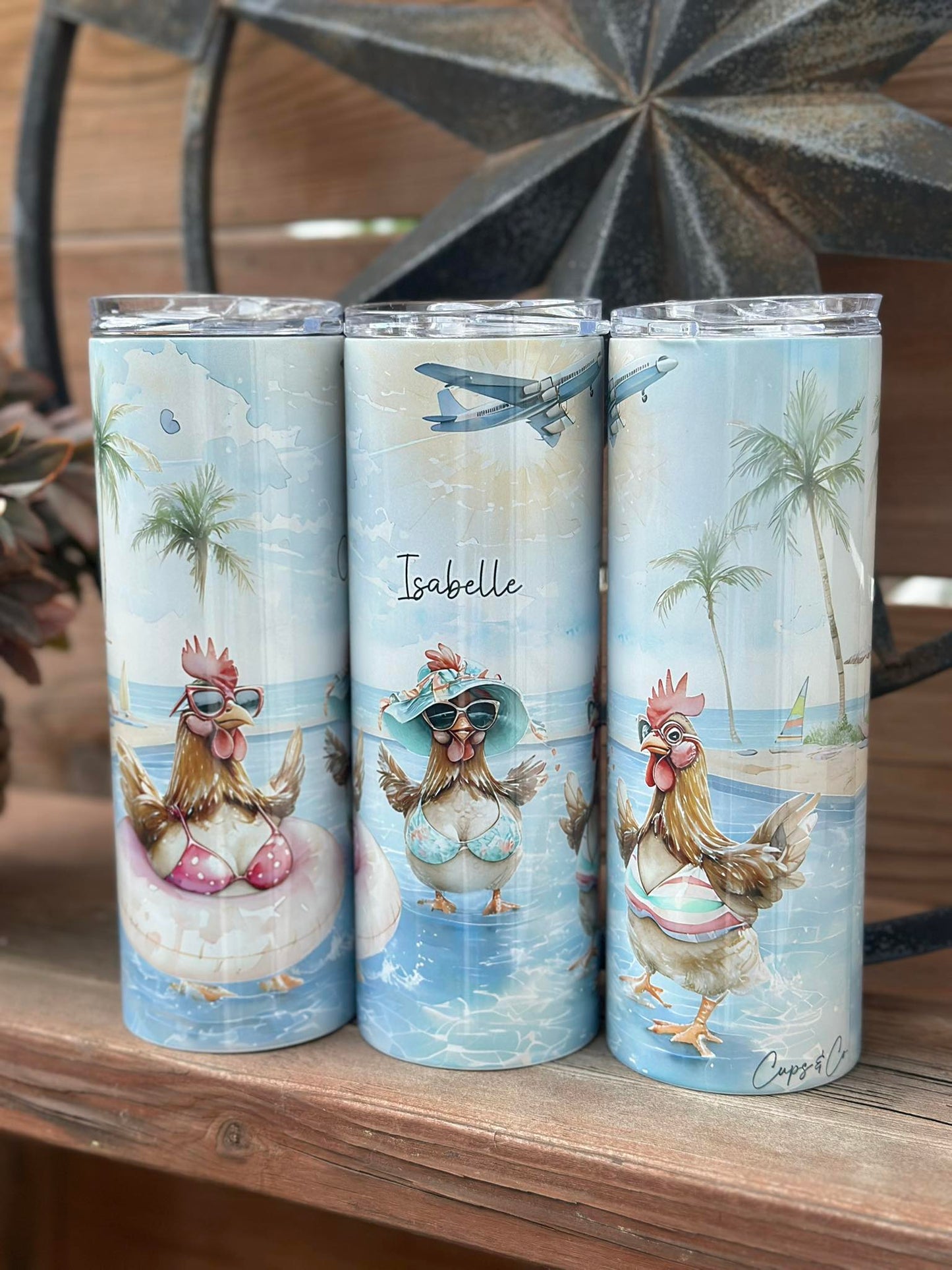 3 poules en vacances