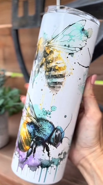 Abeilles couleurs splash