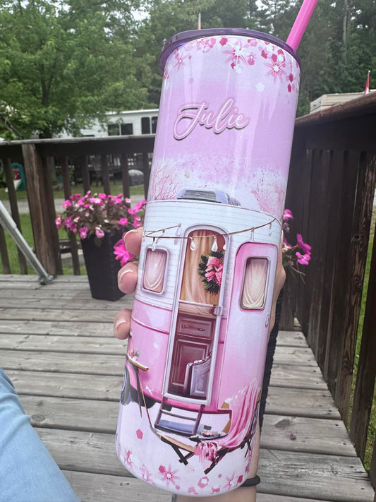 Roulotte rose
