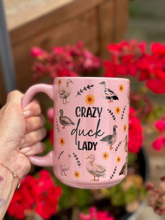 Crazy duck lady