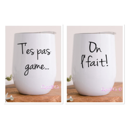 Duo T'es pas game - Verres isothermes