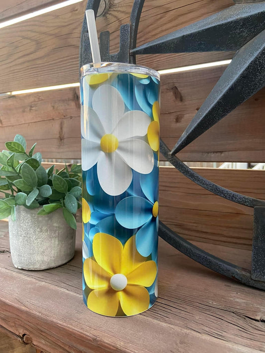 Bleu et jaune 3D