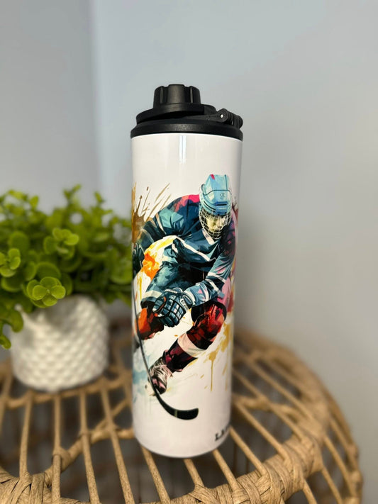 Eat sleep hockey splash de couleur
