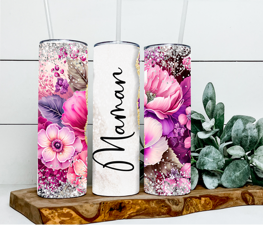 Fleur effet glitter