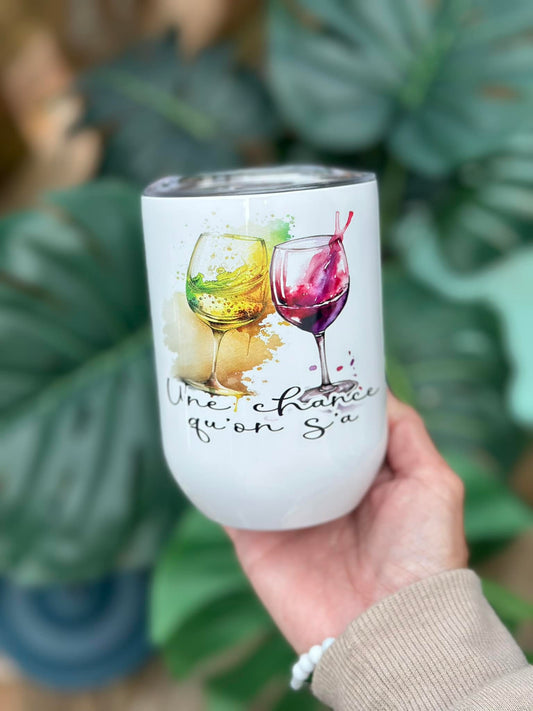 Une chance vin blanc et vin rouge
